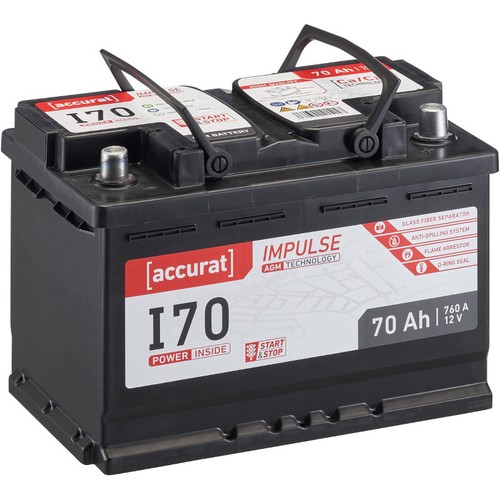 Agm autobatterie 70ah 12v - 70ah, 760a