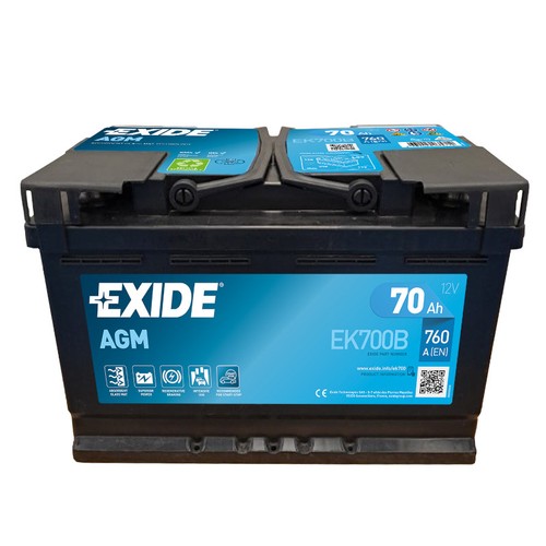 Exide ek700b agm autobatterie - ek700b,