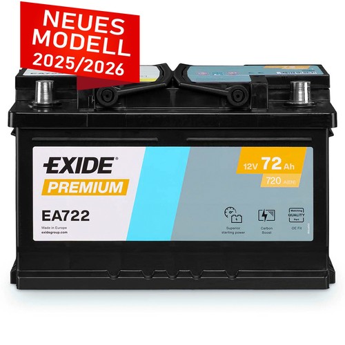Exide autobatterie 72ah 12v - autobatterie,