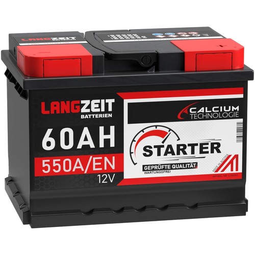 Autobatterie 12v 60ah langzeit - 60ah,