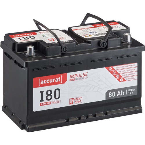 Agm autobatterie 80ah - autobatterie, 12v