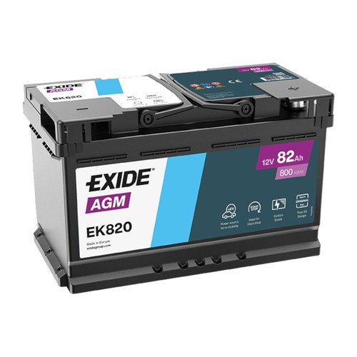 Exide ek820 agm batterie 12v - exide, agm-batterie