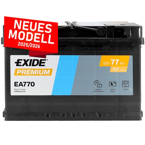 Exide autobatterie 77ah 12v - exide,