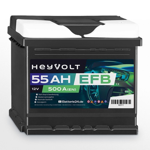 Heyvolt 55ah start - efb, 12v