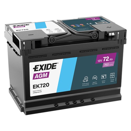 Exide ek720 agm batterie 12v - ek720, agm-batterie
